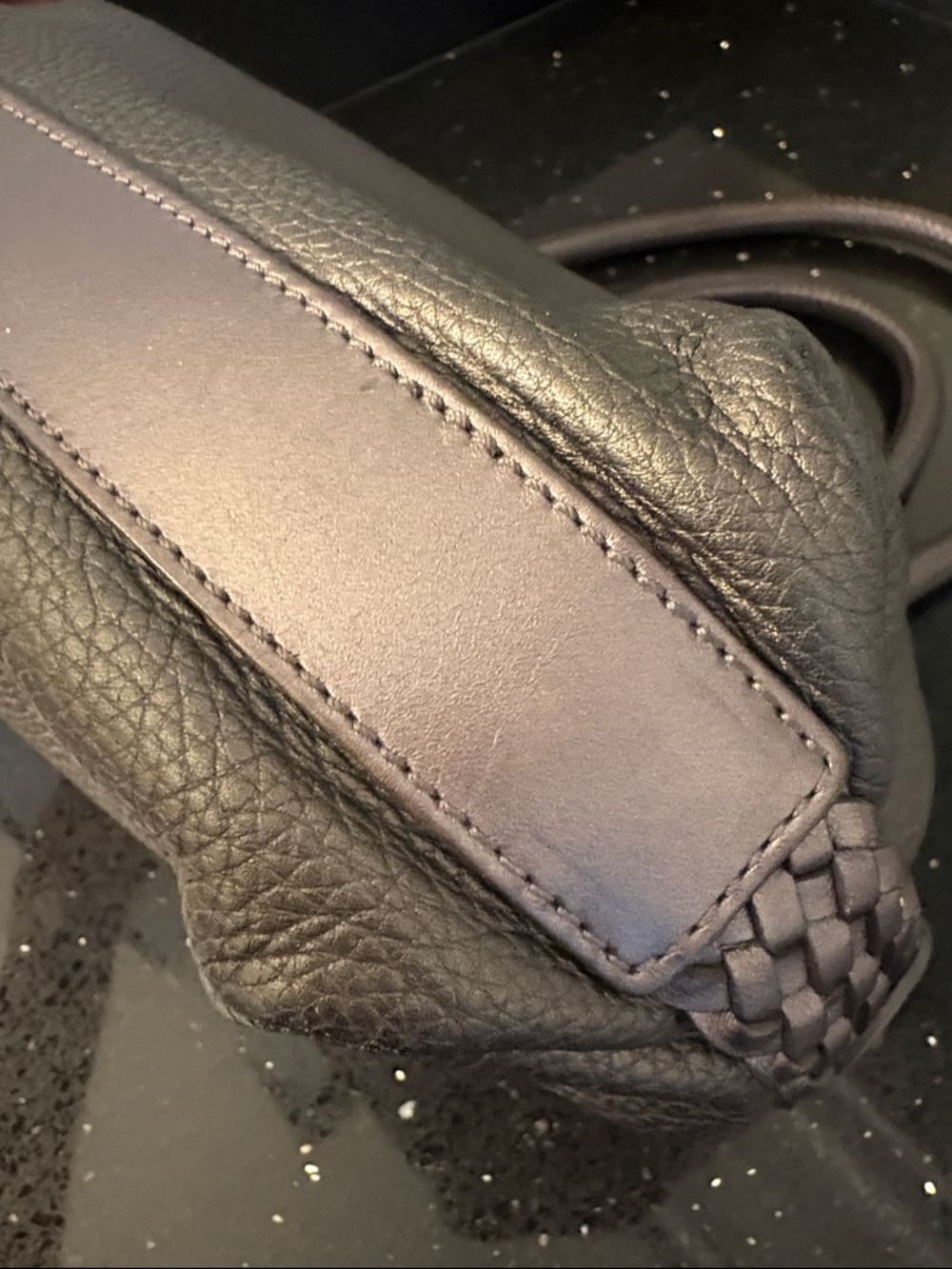 *Brighton Pebbled Leather Double Handles Satchel Handbag Metallic Bronze Hobo - Picture 10 of 17